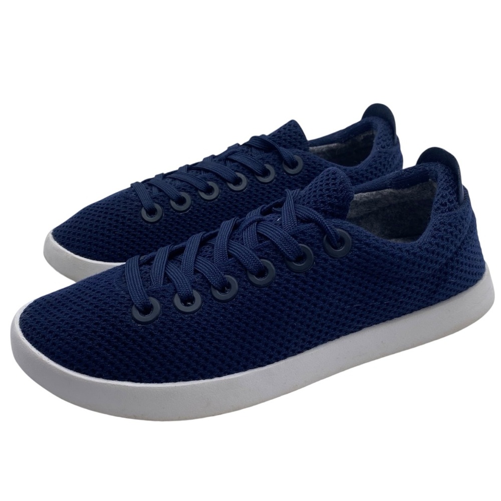 Allbirds Womens Shoes Tree Piper Sneakers Sz 7 Blue Knit Wool Low Top Lace Up